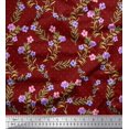 thumbnail image 1 of Soimoi Polyester Crepe Fabric Dot,Leaves & Floral Print Fabric by The Yard 52 Inch Wide, 1 of 3