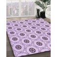 thumbnail image 3 of Ahgly Company Tapis d'Intérieur Lavable en Machine Carré Transitionnel Orchidée Violet, 5 Pieds Carré, 3 of 7