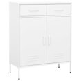 thumbnail image 1 of vidaXL Armoire de Rangement Blanche 80x35x101,5 cm Acier, 1 of 5