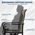 thumbnail image 2 of Patio Swivel Rocking Chairs Set,360°Swivel Chairs,Padded All-Weather Breathable Textilene,Durable Metal Frame for Lawn, Garden, Porch, Poolside,Brown (Set of 2), 2 of 8