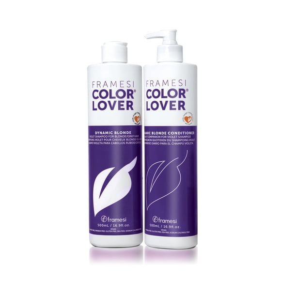 Framesi Ensemble de Shampooing et Revitalisant Color Lover Dynamic Blonde Purple, 16,9 fl oz