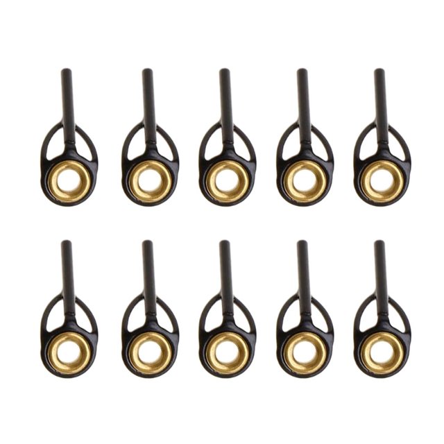 10 Pcs Guides de Tige Robustes Anneaux d'Embout Oeillets Réparation de Poteau Céramique 1,1 mm