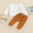 thumbnail image 3 of Infant Baby Boys Fall Winter Outfits Long Sleeve Sweatshirt Letter Print Pullover Tops Jogger Pants Set, 3 of 6