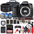 thumbnail image 1 of Canon EOS 80D DSLR Camera (Body Only) (1263C004) + EF 50mm Lens + 64GB + More(International Model), 1 of 7