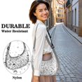 thumbnail image 4 of Lightweight Hobo Bag featuring Tropical Flower and Leaves Design Adjustable Strap Smooth Zipper Nylon Material Suitable for Daily Use and Outdoor Activities, 4 of 5