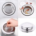 thumbnail image 3 of 4.5" Sink Strainer with Handle, Bangcool 2Pcs Removable Stainless Steel Wide Rim Sink Drain Cover Catcher for Kitchen Garbage Disposal, 3 of 6