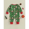 thumbnail image 4 of FOCUSNORM Combinaison Bébé Manches Longues Col Rond Imprimé Père Noël Vêtements de Noël pour Filles Garçons, 4 of 9