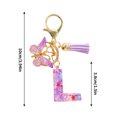 thumbnail image 3 of TopLLC Tools&Home Improvement Initial Letter Keychains For Women Tassel Purple Cute Car Keychain For Wallet Backpack Bag A chopper, 3 of 4
