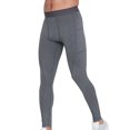 thumbnail image 1 of hoksml Men's Drying Yoga Workout Tights with Color Block Elastic Waist Compression Base Layer Pants for Gym Training, 1 of 4