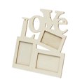 thumbnail image 1 of 1Set Wooden Family Frame Hollow Love Shape Beige For Art Enthusiasts, 1 of 5