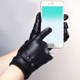 thumbnail image 4 of Under $10 Gloves Mittens Black Men Leather Gloves In Winter Men Screen In Winter Students Warm Outdoor Riding Plush Gloves, 4 of 7