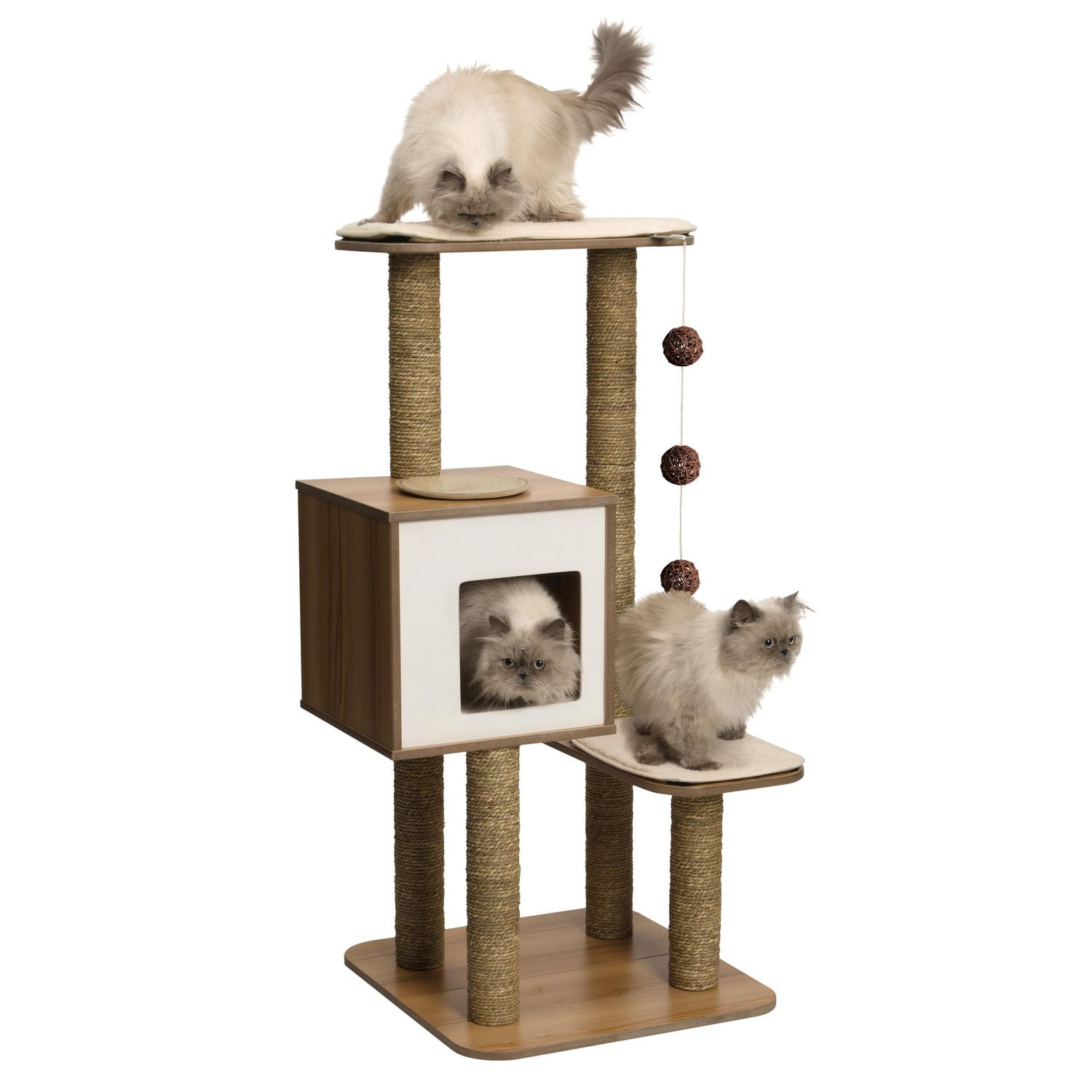 Vesper High Base – Walnut Cat Tree