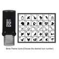 thumbnail image 1 of Printtoo Personalized Birds Theme Icons Round Rubber Stamp Self Inking Stamper 12 mm-Black, 1 of 1