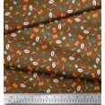 thumbnail image 3 of Soimoi Japan Crepe Satin Fabric Tree,Crab & Fish Ocean Decor Fabric Printed Yard 42 Inch Wide, 3 of 3