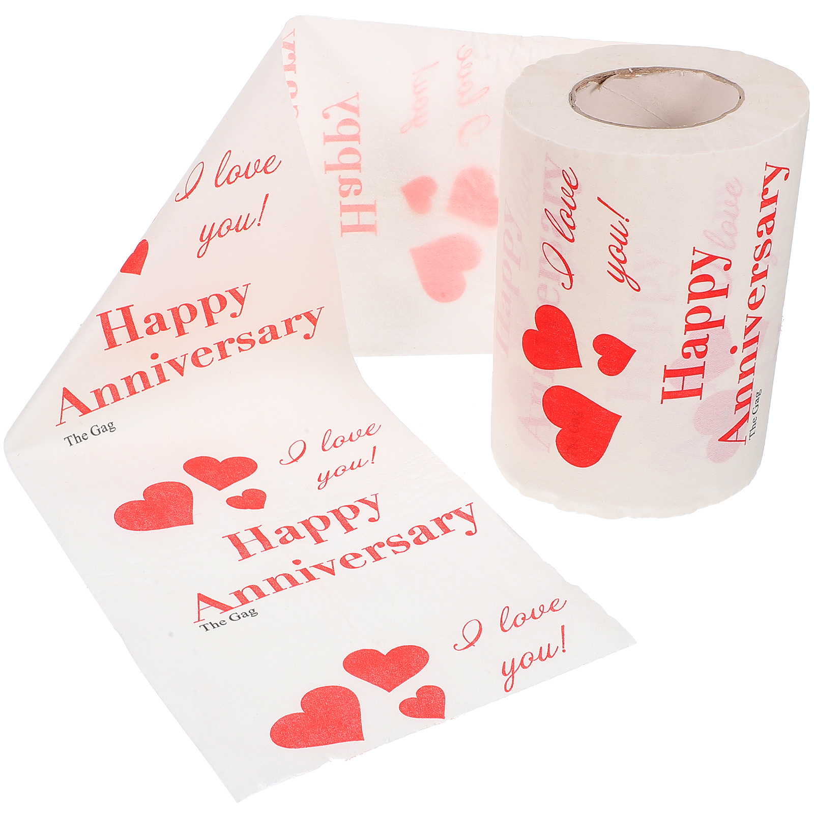 KAKOWELY roll paper 1 Roll Printed One Time Use Toilet Paper Valentine Toilet Paper Valentine Toilet Paper3.94"X3.74"X3.74"