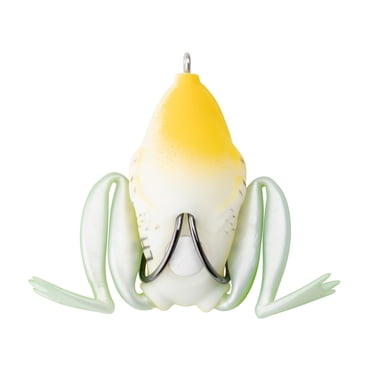 Lunkerhunt LF03 Lunker Frog Grenouille à corps creux, 2 1/4" au repos/4 1/2" d'extension, 1/2 oz, léopard, flottant – Leurre de pêche