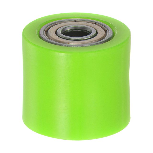 Unique Bargains 8mm Chain Roller Pulley Tensioner Wheel Guide Cylinder Type for Bike Sliding Door, Green
