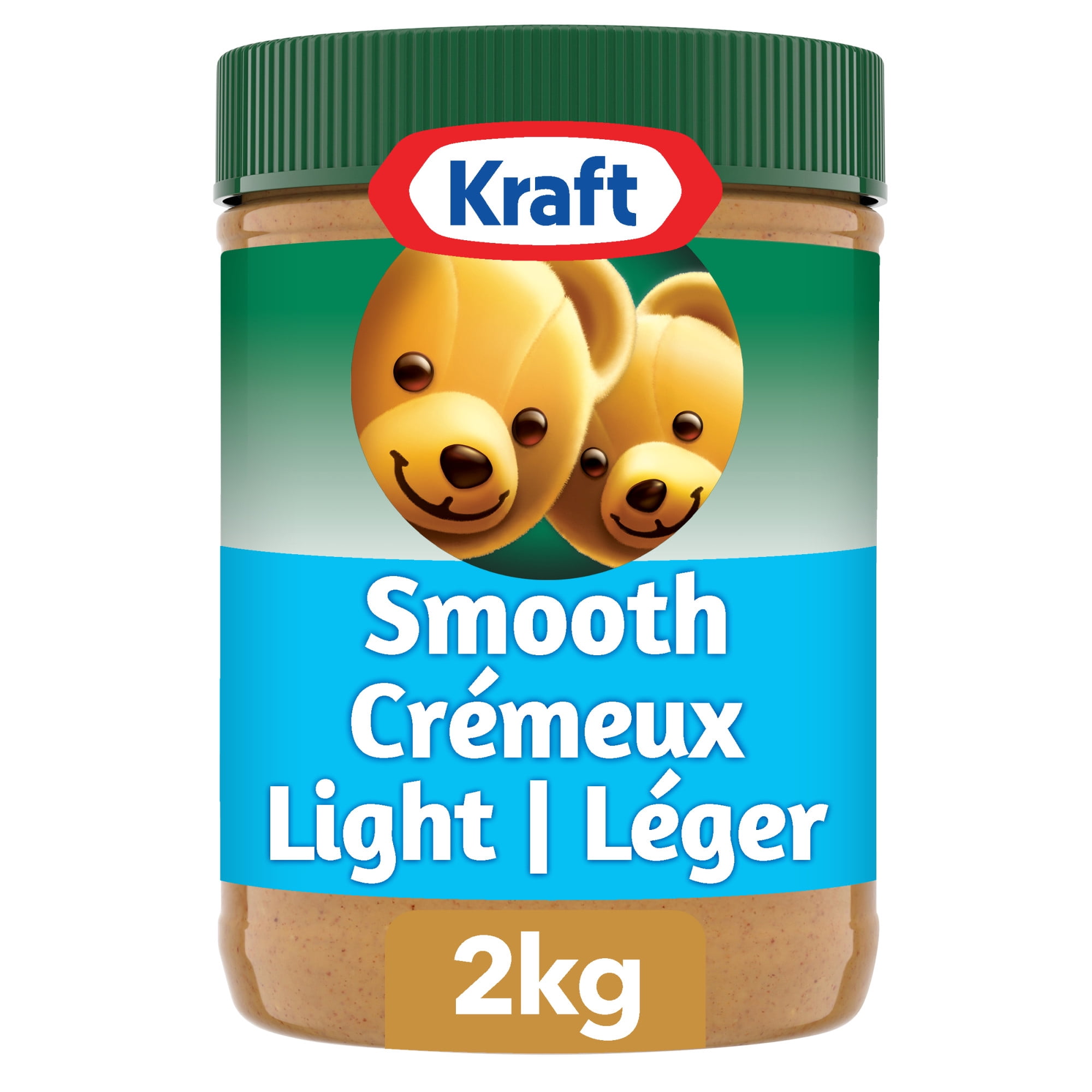 Kraft Smooth Peanut Butter, Light, 2 kg Jar