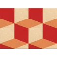 thumbnail image 1 of Ahgly Company Tapis d'Intérieur Lavables en Machine Rectangle Transitionnel Jaune Orange, 7' x 9', 1 of 7