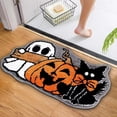 thumbnail image 4 of Luiuiu Black Cat Ghost Pumpkin Bath Mat - Soft and Absorbent Tufted Halloween Bathroom Rug Non Slip Washable, Halloween Bathroom Decor Rug Holiday Decorations (31.5 x19.7 Inch), 4 of 8