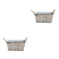 thumbnail image 1 of VONKY Retro Iron Plants Flower Bucket Planter Metal Vase Home Decor Pail Flower M 2Set, 1 of 6