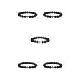 thumbnail image 1 of Redempat Fashionable And Comfortable To Wear Unisex Beaded Bracelets For Everyday Chic glossy black 5Set, 1 of 6
