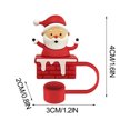 thumbnail image 2 of Couvercle de Paille de Noël Couvercle de Tasse 10mm Accessoire de Rouleau Réutilisable Bouchon de Paille Embout de Paille, 2 of 5