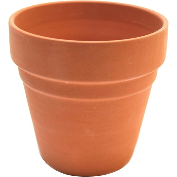 Plaid Surfaces Medium Terracotta Flower Pot