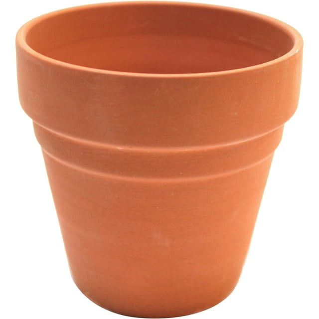 Plaid Surfaces Medium Terracotta Flower Pot