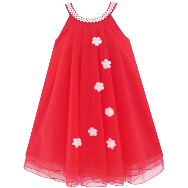 Robe Fille Fleur Robe Dos Nu Perle Fête Mariage Anniversaire 5 Ans