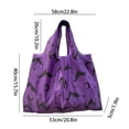 thumbnail image 2 of Sac à Main Grande Capacité Motif Chauves-Souris Violet Léger Pliable Sac de Magasinage, 2 of 6