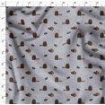 thumbnail image 4 of Soimoi Gray Poly Georgette Fabric Text & Cupcakes Food Print Sewing Fabric Yard 42 Inch Wide, 4 of 6
