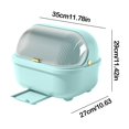 thumbnail image 3 of Vadktai Dish Drying Rack and Drain Board with Lid Cover, Kitchen Plate Cup Tray Cutlery Drainer, Plastic Dish Drying Box Multifunctional Space Saving Dish Drainer For Kitchen Accessories, 3 of 6
