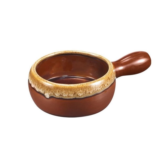 Browne Bol à Soupe à l'Oignon Brun en Céramique avec Poignée, Capacité de 16 oz