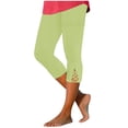 thumbnail image 1 of Cameland Capris pour Femmes Décontractés d'Été Mode Légers Extensibles Pantalons Capri Pantalon de Plage, 1 of 5