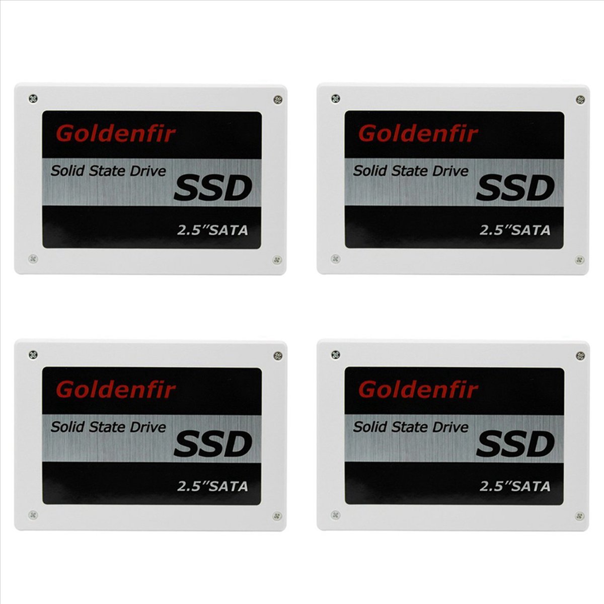 4X Goldenfir SSD 128GB SSD 2.5 Hard Drive Disk Disc Solid State Disks 2.5Inch Internal SSD,4 x 2.5inch Hard Drive Disk Disc,White