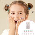 thumbnail image 4 of Kids Childrens Girl Fake Stick Press Nails False On Cover W0E5, 4 of 9