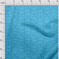 thumbnail image 3 of oneOone Viscose Chiffon Turquoise Blue Fabric Geometric Craft Projects Decor Fabric Printed By The Yard 42 Inch Wide, 3 of 5