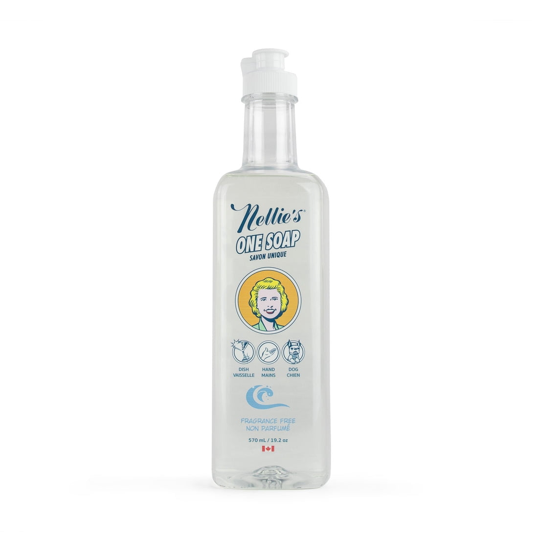Nellie's One Soap, 570ml, Fragrance Free, Dish Soap, Hand Soap, Pet Shampoo