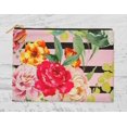 thumbnail image 2 of Soimoi Pink polyester Crepe Fabric Stripe & Grandiflora Roses Floral Print Fabric by Yard 52 Inch Wide, 2 of 3