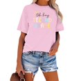 thumbnail image 2 of TSADFHJI Hauts de Yoga pour Femmes avec Soutien-Gorge Intégré Crop Top Mode Décontractée Imprimé Col Rond Manches Courtes T-Shirt L, 2 of 4