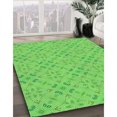 thumbnail image 3 of Ahgly Tapis Rond Lavable en Machine Intérieur Transitionnel Vert Émeraude, 8 Pieds Rond, 3 of 7