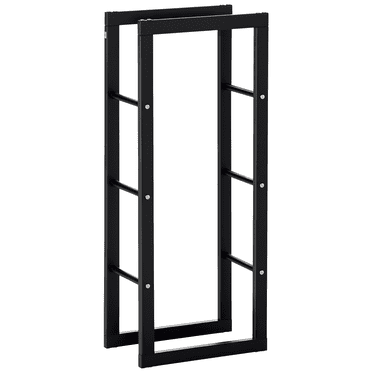 HOMCOM Porte-Bûches de Bois pour Foyer, 15.7 Pouces x 9.8 Pouces x 39.4 Pouces