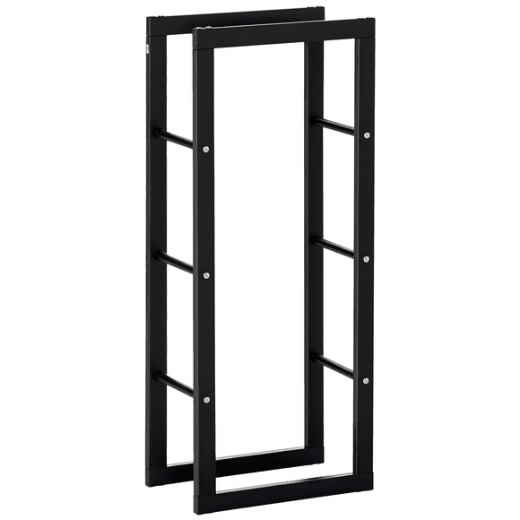 HOMCOM Porte-Bûches de Bois pour Foyer, 15.7 Pouces x 9.8 Pouces x 39.4 Pouces