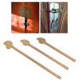 thumbnail image 4 of Loquet de Clé d'Armoire, 3 Pcs Goupille de Verrouillage en Laiton Style Rétro en Forme de Feuille pour Portes, 4 of 8