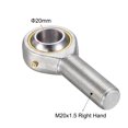 thumbnail image 3 of Unique Bargains POS20 Roulement d'Extrémité de Tige Sphérique Alésage 20 mm Roulement d'Articulation Auto-Lubrifié M20x1.5 Filetage Mâle Main Droite, 3 of 6