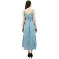 thumbnail image 4 of Bimba Women's Sundress Long Maxi Drawstring Waist Spaghetti Strap Dresses, 4 of 9
