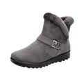 thumbnail image 2 of Bottes pour Femmes Grande Taille Isolation Extérieur Bottes de Neige pour Femmes Bout Rond Chaussures à Enfiler Décontractées Bottes à Fermeture Éclair Bottes pour Femmes en Liquidation, 2 of 9