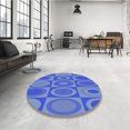 thumbnail image 4 of Ahgly Tapis Rectangulaire Lavable en Machine Intérieur Transitionnel Bleu Ciel, 2 Pieds x 4 Pieds, 4 of 7
