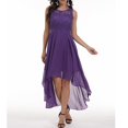 thumbnail image 3 of Fridja Robe de Demoiselle d'Honneur en Dentelle Florale Sans Manches Formelle de Mariage Maxi Robe, 3 of 9